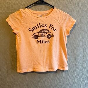 Old Navy Peach Crewneck Graphic Tee